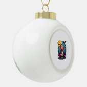 Cow Dracula Rises Keramische Bal Ornament (Links)