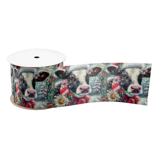 Cow Dreaming of Warmer Times Floral Decoupage Lint (Spoel)