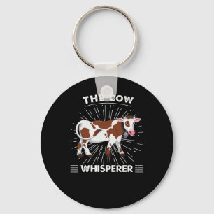 Cow Gift De koeientoeriersglimlach Sleutelhanger