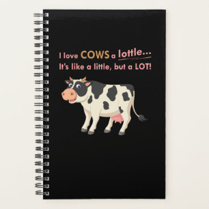 Cow Gift Ik hou van koeien en een stembriefje Planner