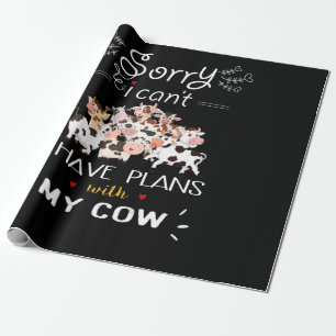 Cow Gift Sorry dat ik een plan heb met mijn koei Cadeaupapier