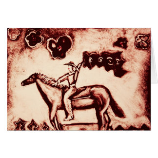 Cow-girl avec le drapeau de fleur