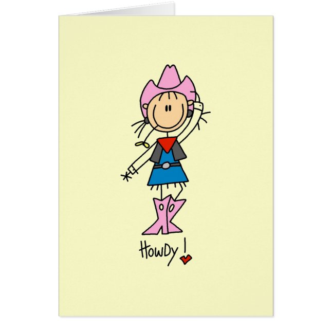 Cow-girl en T-shirts et cadeaux roses (Devant)