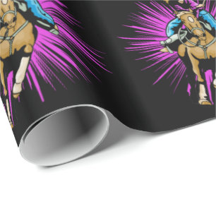 Cow-girl occidentale de papier d'emballage cadeau