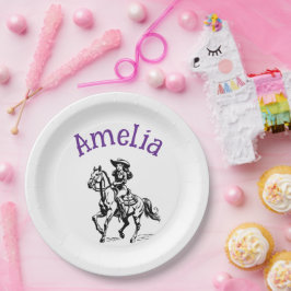 Cow Girl Papieren Bordje