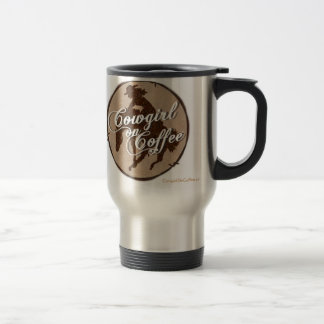 "Cow-girl sur la tasse de voyage d'acier