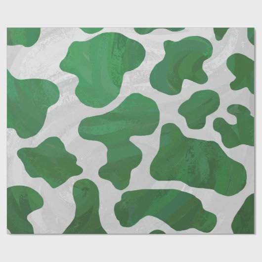Cow Green en White Print Cadeaupapier (Vlak)