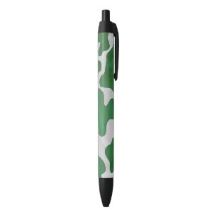 Cow Green en White Print Zwarte Inkt Pen