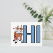 Cow Hi Briefkaart (Staand voorkant)