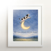 Cow Jumping Over the Moon – Nursery Rhyme Poster