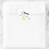 Cow Jumps Over Moon Vierkante Sticker (Tas)