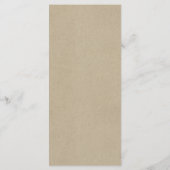 Cow Love Brown Cream Mariage campagnard Menu (Dos)