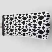 Cow Pattern Animal Print Black White Golfheadcover (Voorkant)