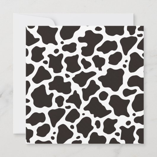 Cow pattern background Square Invitation (Dos)