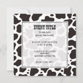 Cow pattern background Square Invitation (Devant)