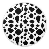 Cow Pattern Black and White Farmhouse Keramische Knop (Voorkant)