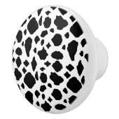 Cow Pattern Black and White Farmhouse Keramische Knop (Rechts)