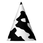 Cow Pattern Black en White Feesthoedjes (Voorkant)