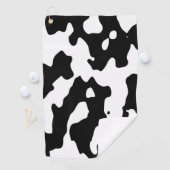 Cow Pattern Black en White Golfhanddoek (Insitu)