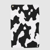 Cow Pattern Black en White Golfhanddoek (Voorkant)