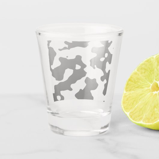 Cow Pattern Black en White Shot Glas (Achterkant)