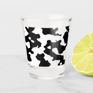 Cow Pattern Black en White Shot Glas