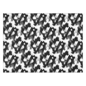 Cow Pattern Black en White Tafelkleed (Voorkant (Horizontaal))