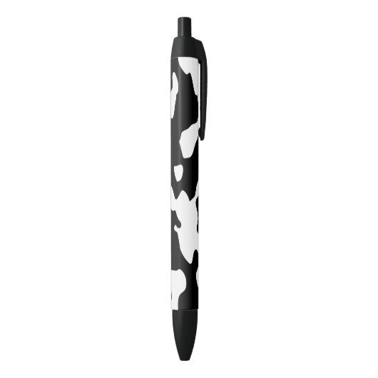 Cow Pattern Black en White Zwarte Inkt Pen (Achterkant (Verticaal))
