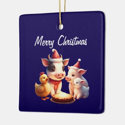 cow, pig, lamb and chicken Ornament (Links)