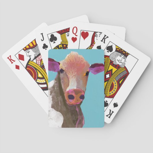 Cow Poker Visage Cartes de jeu fabriqués par Bicyc (dos)
