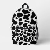 Cow print backpack, Black and white cow backpack Bedrukte Rugzak (Voorkant)