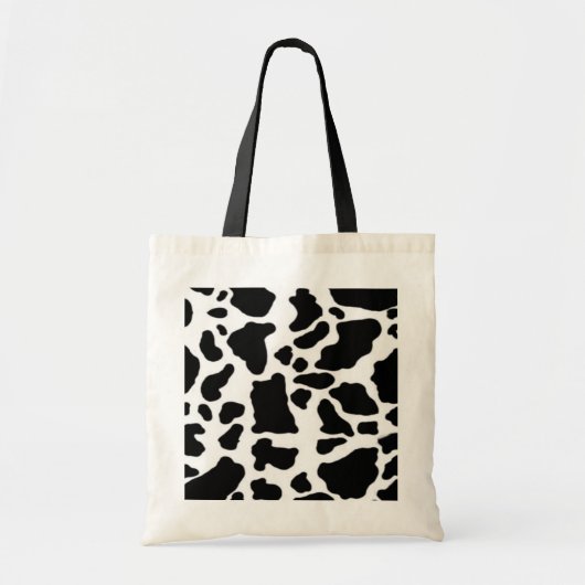 Cow print design, zwart-wit tote bag (Voorkant)