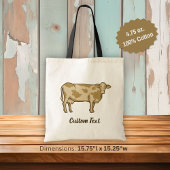 Cow Profile Tote Bag