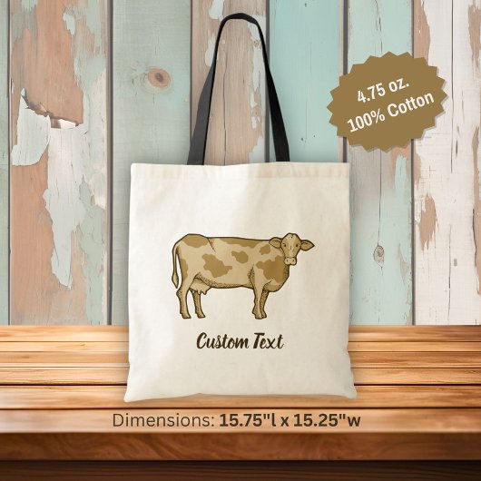 Cow Profile Tote Bag