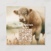Cow QR Code 2026 Calendrier Carte de visite (Devant)