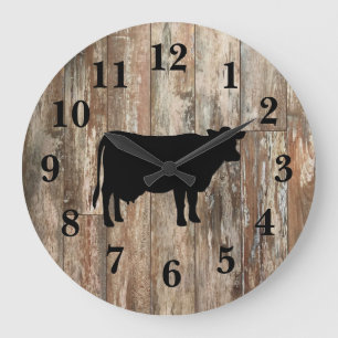 Cow Silhouette Farmhouse Shiplap Rustic Decor  Grote Klok