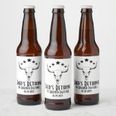 Cow Skull Western Pensioenfeestje Bier Etiket (Flessen)