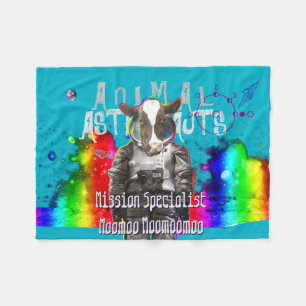 Cow Space Mission Specialist Animal Astronaut Fleece Deken