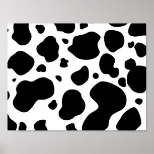 Cow Spots Pattern Black and White Animal Print