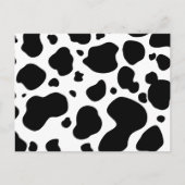 Cow Spots Pattern Black and White Animal Print Briefkaart (Voorkant)