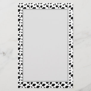 Cow Spots Pattern Black and White Animal Print Briefpapier