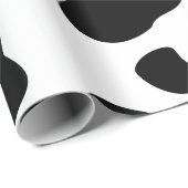 Cow Spots Pattern Black and White Animal Print Cadeaupapier (Rol Hoek)
