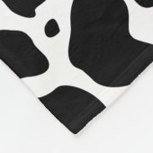 Cow Spots Pattern Black and White Animal Print Fleece Deken (Hoek)