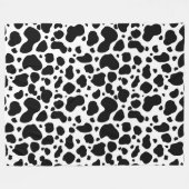 Cow Spots Pattern Black and White Animal Print Fleece Deken (Voorkant (Horizontaal))
