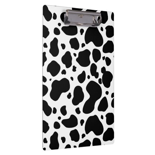 Cow Spots Pattern Black and White Animal Print Klembord (Rechts)
