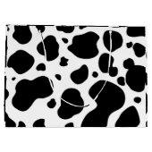 Cow Spots Pattern Black and White Animal Print Large Cadeauzakje (Achterkant)