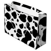 Cow Spots Pattern Black and White Animal Print Large Cadeauzakje (Achterkant Gekanteld)