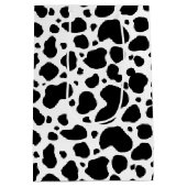 Cow Spots Pattern Black and White Animal Print Medium Cadeauzakje (Achterkant)