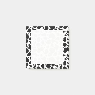 Cow Spots Pattern Black and White Animal Print Post-it® Notes