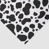 Cow Spots Pattern Black and White Animal Print Tissuepapier (Detail)
